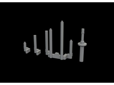 P-38J gun barrels PRINT for TAMIYA 