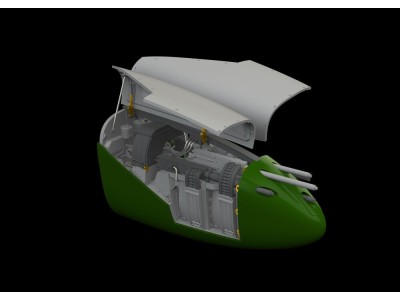 P-38J nose gun bay PRINT for TAMIYA 