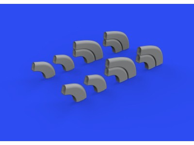 Yak-9D exhaust stacks PRINT for ZVEZDA 