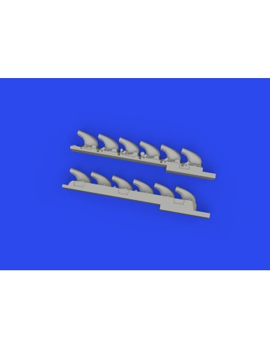 Bf 109K-4 exhaust stacks PRINT 1/48 EDUARD 