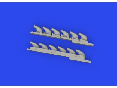 Bf 109K-4 exhaust stacks PRINT 1/48 EDUARD 