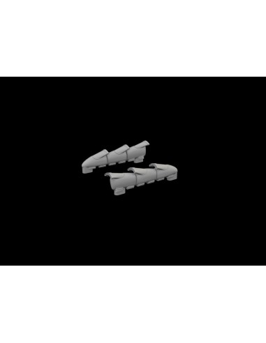 Hurricane Mk.II exhaust fishtail PRINT 1/48 ARMA HOBBY 
