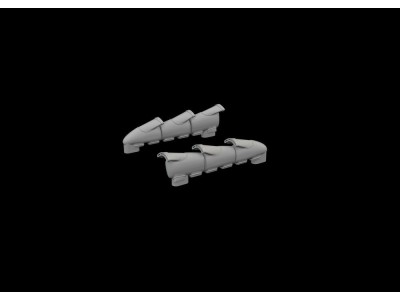 Hurricane Mk.II exhaust fishtail PRINT 1/48 ARMA HOBBY 