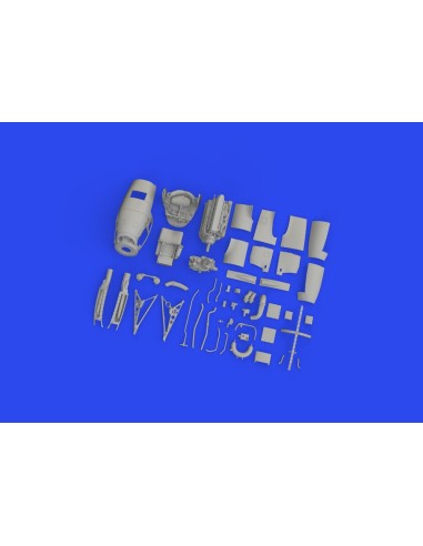 P-38J left engine PRINT 1/48 TAMIYA 