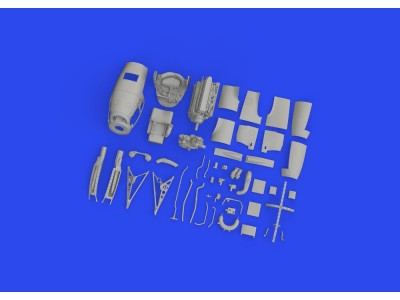 P-38J left engine PRINT 1/48 TAMIYA 
