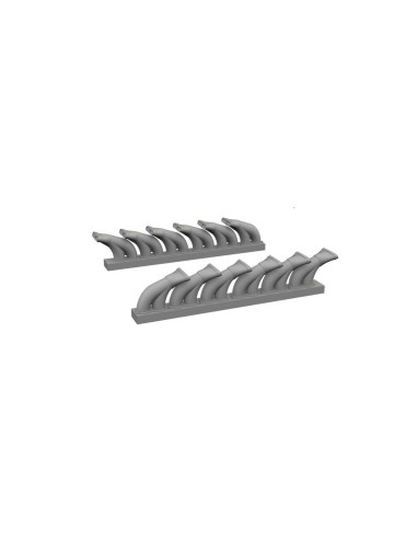 P-39 exhaust stacks fishtail PRINT 1/48 