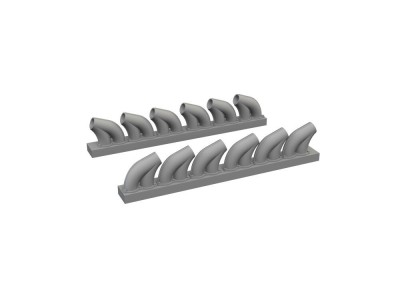 P-39 exhaust stacks rounded PRINT 1/48 