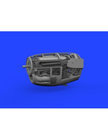 P-38J right engine PRINT 1/48 TAMIYA 