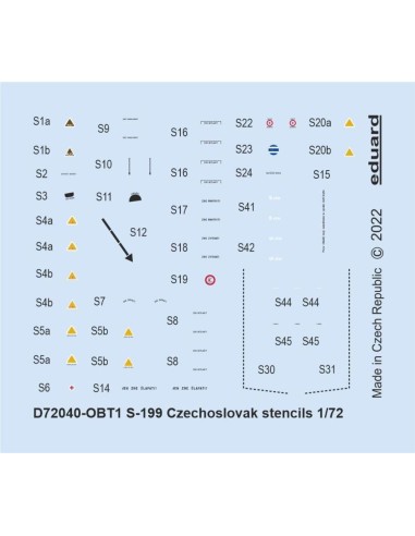 S-199 Czechoslovak stencils 1/72 