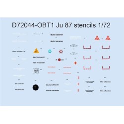 Ju 87 stencils for ACADEMY/AIRFIX/ITALERI/REVELL 