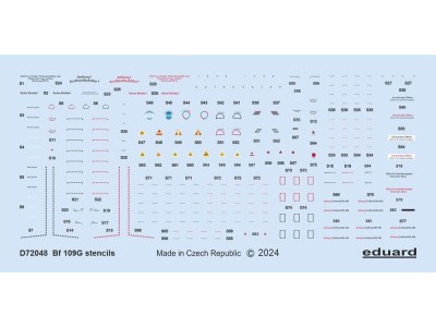 Bf 109G stencils 