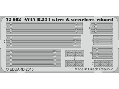 Avia B.534 wires & stretchers f. Eduard 