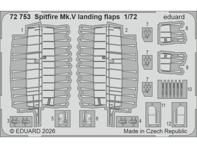 Spitfire Mk.V landing flaps for Eduard 