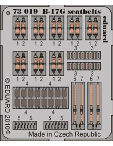 B-17G seatbelts for Revell 