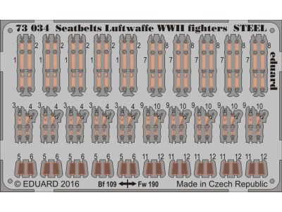 Seatbelts Luftwaffe WWII fighters STEEL 