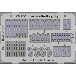 F-4 seatbelts grey STEEL 