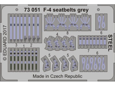 F-4 seatbelts grey STEEL 