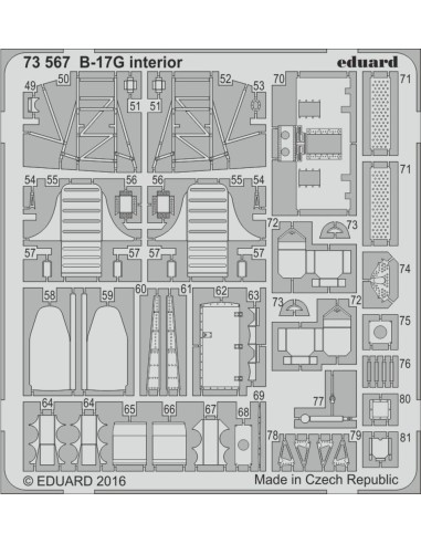 B-17G cockpit interior for Airfix 
