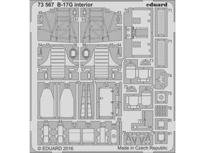 B-17G cockpit interior for Airfix 