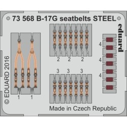 B-17G seatbelts STEEL for Airfix 