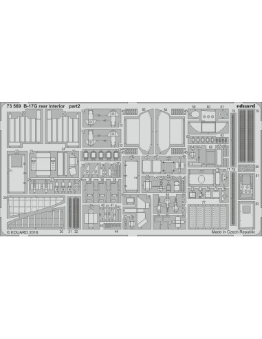 B-17G rear interior for Airfix 