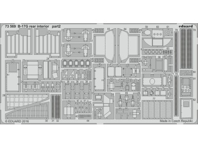 B-17G rear interior for Airfix 