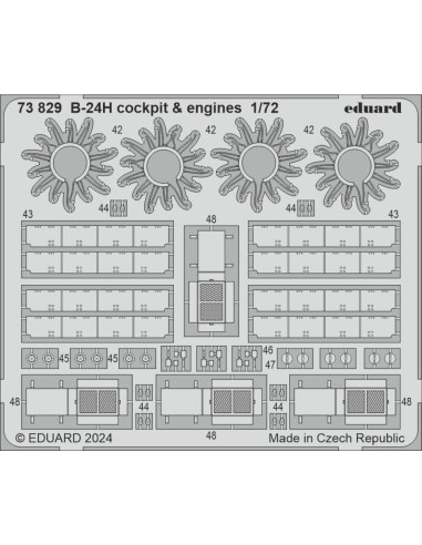 B-24H cockpit & engines 1/72 