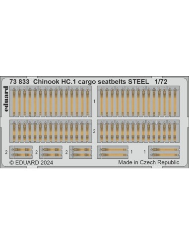 Chinook HC.1 cargo seatbelts STEEL  AIRFIX 