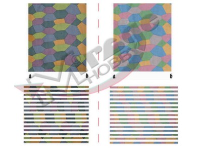 Lozenge Day, five color, dark & light 