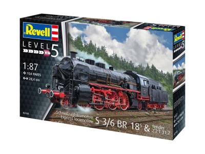 Schnellzuglokomotive S3/6 BR18(5) mit Tender 2‘2’T 