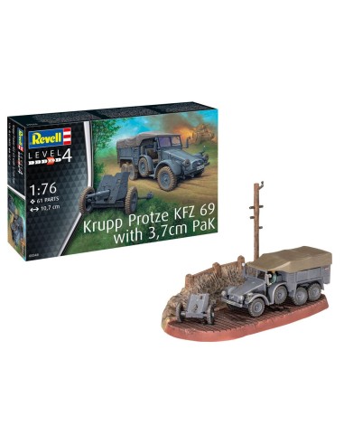 Krupp Protze KFZ 69 with 3,7cm Pak 