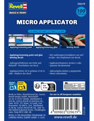 Micro Applicator / 100pcs / 2,5mm / 2,0mm / 1,5mm 
