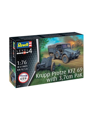 Starter Kit Krupp Protze KFZ 69 with 3,7cm Pak 