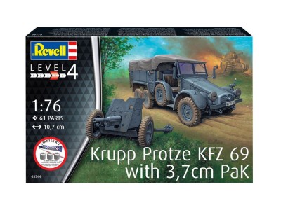 Starter Kit Krupp Protze KFZ 69 with 3,7cm Pak 