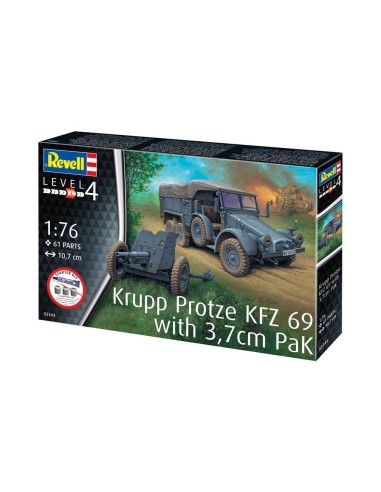 Starter Kit Krupp Protze KFZ 69 with 3,7cm Pak 