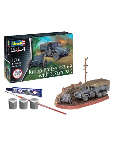 Starter Kit Krupp Protze KFZ 69 with 3,7cm Pak 