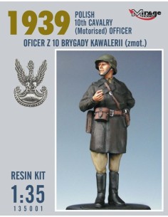 Polish Officer 1939 Motorised Artillery White Metal 