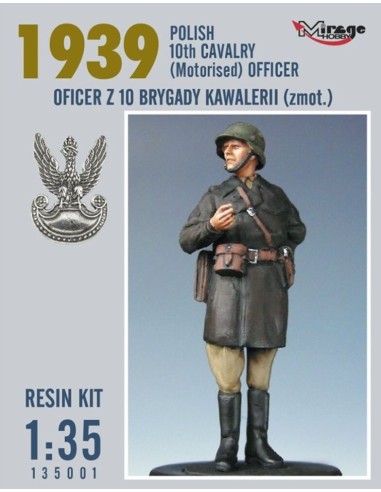 Polish Officer 1939 Motorised Artillery White Metal 