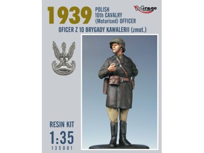 Polish Officer 1939 Motorised Artillery White Metal 