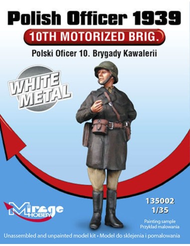 Polish Officer 1939'10th Motorised Brig. White Metal 