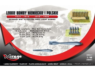 German WWI & Polish WWII Light Bombs German WWI & Polish WWII Light Aircraft Bombs 1914 