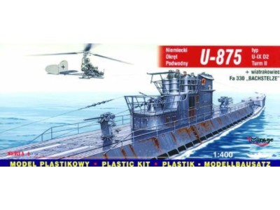 Deutsches U-Boot U 875 Typ IX D2 Turm II und FA 330 Bachstelze 
