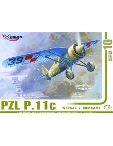 PZL P.11c mit Bomben, Resin- und Fotoätzteilen 