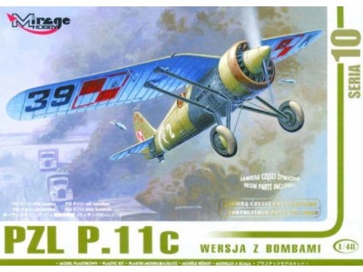 PZL P.11c mit Bomben, Resin- und Fotoätzteilen 