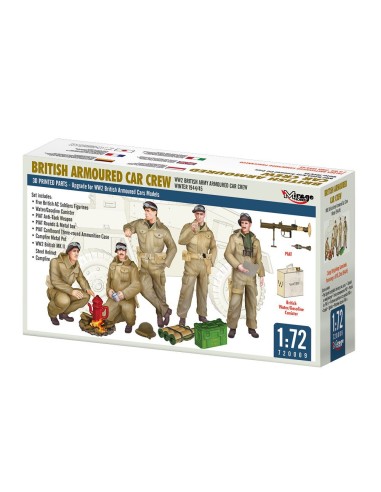 WW2 BRITISH ARMY ARMOURED CAR CREW, WINTER 1944/45 