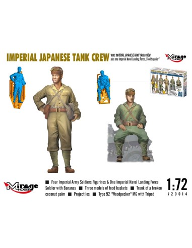 WW2 IMPERIAL JAPANESE TANK CREW + one Imperial Naval Landing Force Food Supplier 