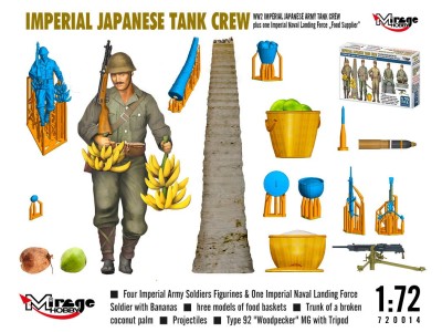 WW2 IMPERIAL JAPANESE TANK CREW + one Imperial Naval Landing Force Food Supplier 