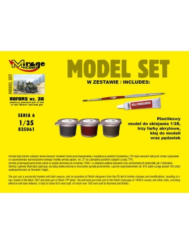 37mm BOFORS wz 36 anti tank gun(ModelSet 