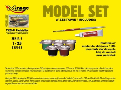 Tankette TKS-B(w/automatic cannon 20mm Mk.38) (Model Set) 