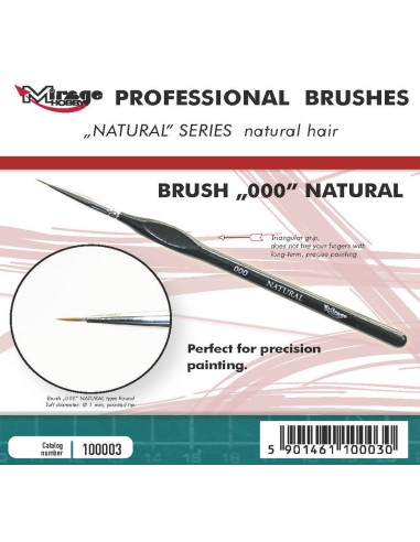 MIRAGE BRUSH NATURAL SIZE 000 